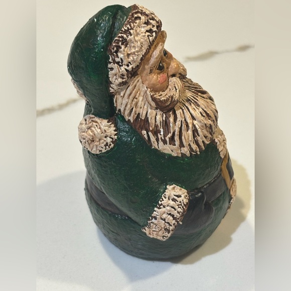 Vintage 1996 Hand-painted Unglazed Ceramic Santa Claus Christmas Figurine - Picture 2 of 7